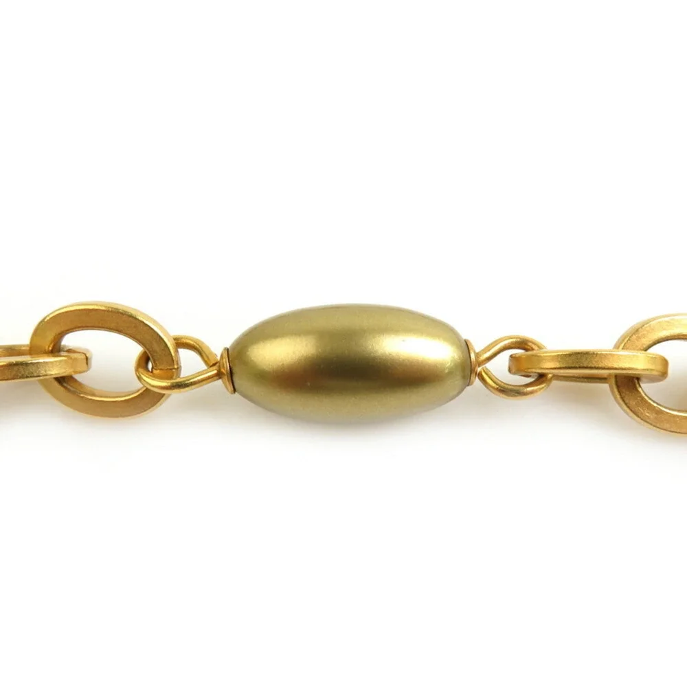 CHANEL Authentic Gold Pearl Logo Necklace - Picture 3 of 5